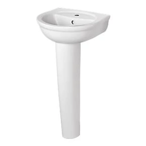 Ideal Standard Della Full Pedestal Cloakroom Basin 1 Tap Hole 450mm 3 Ideal Standard Della Full Pedestal Cloakroom Basin 1 Tap Hole 450mm