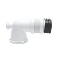 Euroflo ZB38404DB 90° Short Flexible Pan Connector White 110mm