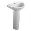 Ideal Standard Della Full Pedestal Basin 1 Tap Hole 540mm -Cheap Toilet Hub Pro Store 2848T P