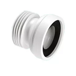 McAlpine WC-CON1 Straight Rigid WC Pan Connector White 110mm