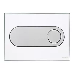 Fluidmaster Schwab Circle 15322 Dual-Flush Flushing Plate White