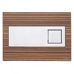 Fluidmaster Schwab Caro 256718 Dual-Flush Flushing Plate Zebrano Wood Effect
