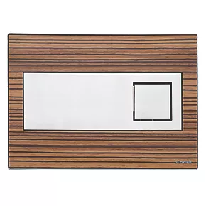Fluidmaster Schwab Caro 256718 Dual-Flush Flushing Plate Zebrano Wood Effect 3 Fluidmaster Schwab Caro 256718 Dual-Flush Flushing Plate Zebrano Wood Effect