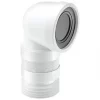 McAlpine WC-CON8F18 90° Back to Wall Flexible WC Connector White 97-107mm -Cheap Toilet Hub Pro Store 564JG P