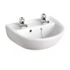 Armitage Shanks Sandringham 21 Basin 2 Tap Holes 450mm -Cheap Toilet Hub Pro Store 7696J P