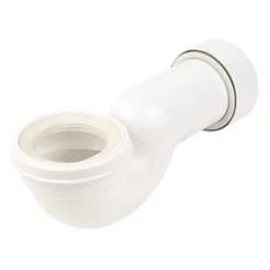 FloPlast SP100 Swan Neck Pan Connector White