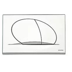 Fluidmaster Schwab Ovate Duo 257422 Dual-Flush Flushing Plate Gloss Chrome